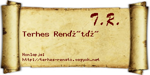Terhes Renátó névjegykártya