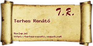 Terhes Renátó névjegykártya