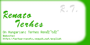 renato terhes business card